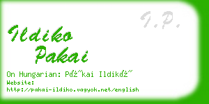 ildiko pakai business card